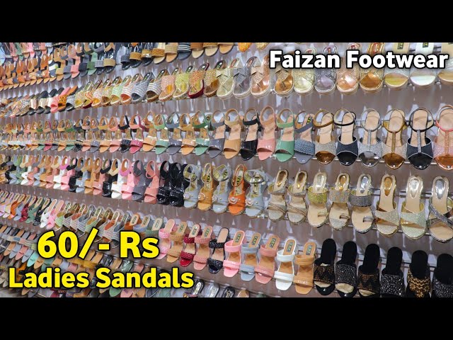 Ladies Sandals | 60/- Rs | Ladies Sandals Wholesale Market In Delhi | FAIZAN FOOTWEAR | BALLIMARAN class=