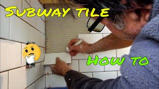 How to install a simple subway tile kitchen backsplash.