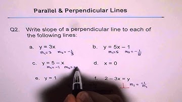 Slope of Perpendicular Lines Q2