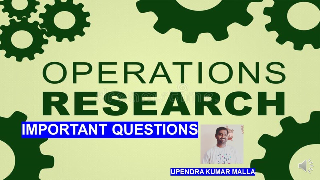 operations research important questions with answers