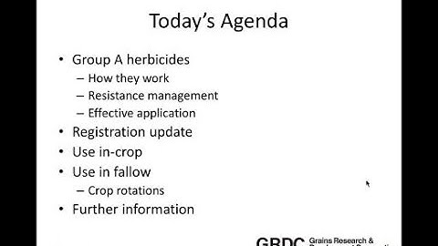 Webinar Grass weed control with group A herbicides