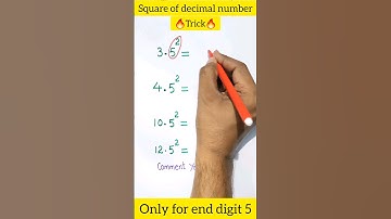 square of decimal number #trick #shorttrick #mathstrick #shorts.