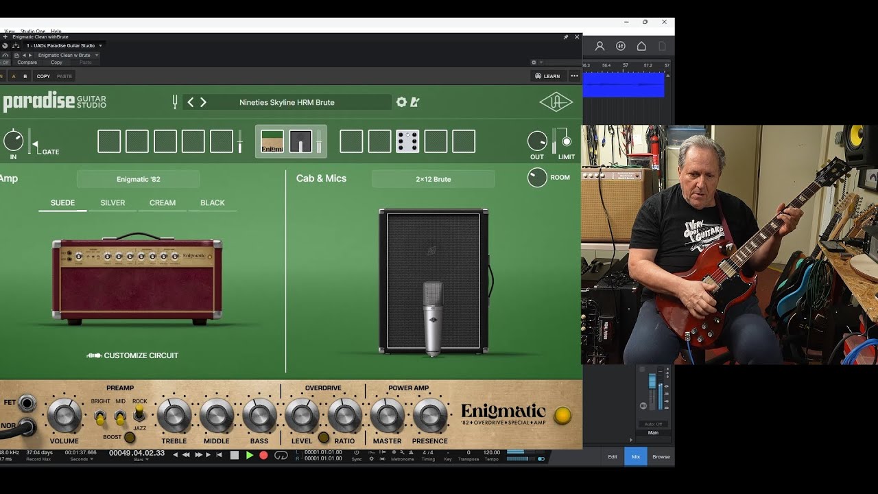 Universal Audio Guitar Studio Paradise running through some