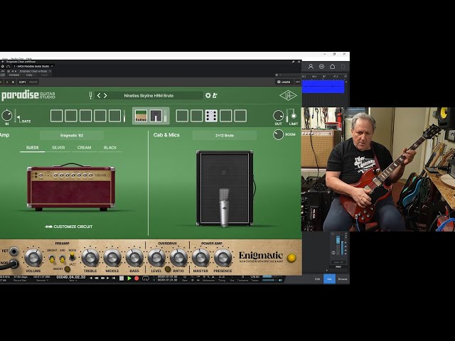 Universal Audio Guitar Studio Paradise running through some