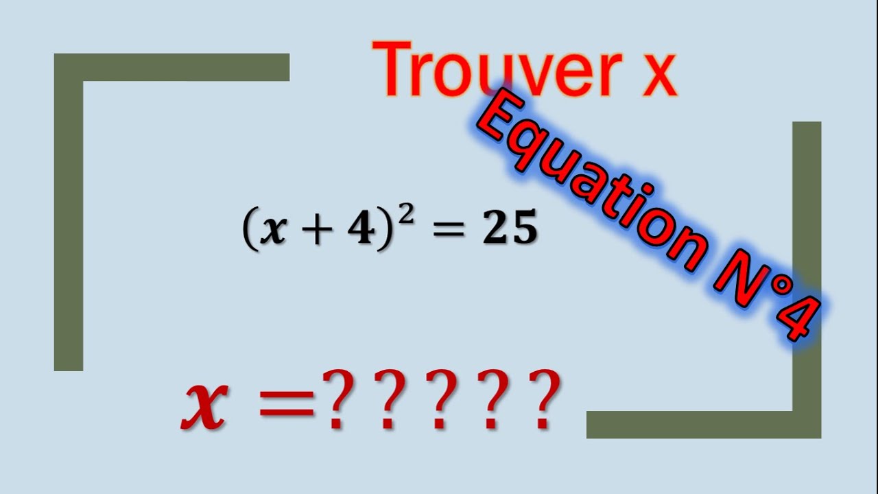 Résoudre une équation du second degré _la factorisation