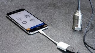 VibroChecker PRO – Schwingungsmessung bis 8.000 Hz mit iPhone / iPad und Sensor 333D01 von Digiducer