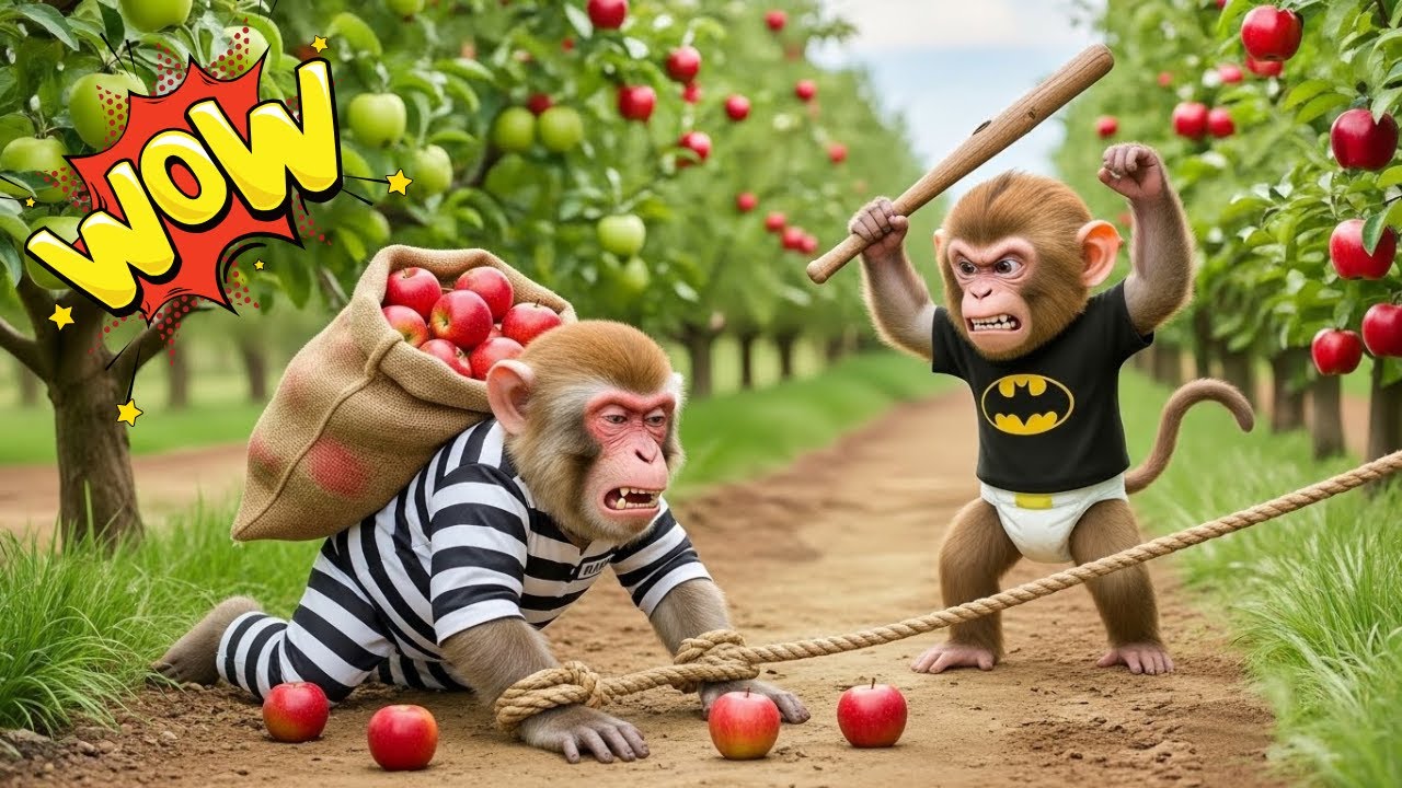 🔥🐒 Monkey Ai Apple Harvest Turns Into CHAOS! He Spots a Farm Thief and Starts a Wild Chase! 🍎🚨💥