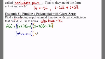 College Algebra: 3.4 Notes: Example 5 - Finding a Polynomial with Given Zeros