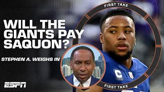 Stephen A. wants the Giants to take care of Saquon Barkley: PAY THE MAN! 💰 | First Take