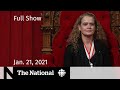 CBC News: The National | Julie Payette resigns as Governor General | Jan. 21, 2021