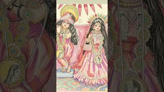 cute krishna radha drawing 😍/#viralvideo /#drawing /#krishanradhe