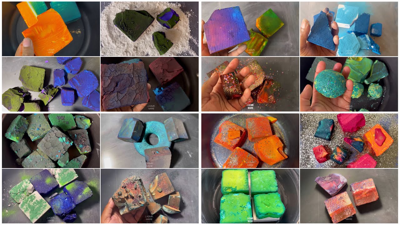 Dyed Gym Chalk Crush | By @J. Asmr . Marie| ASMR | EDIT | Oddly ...