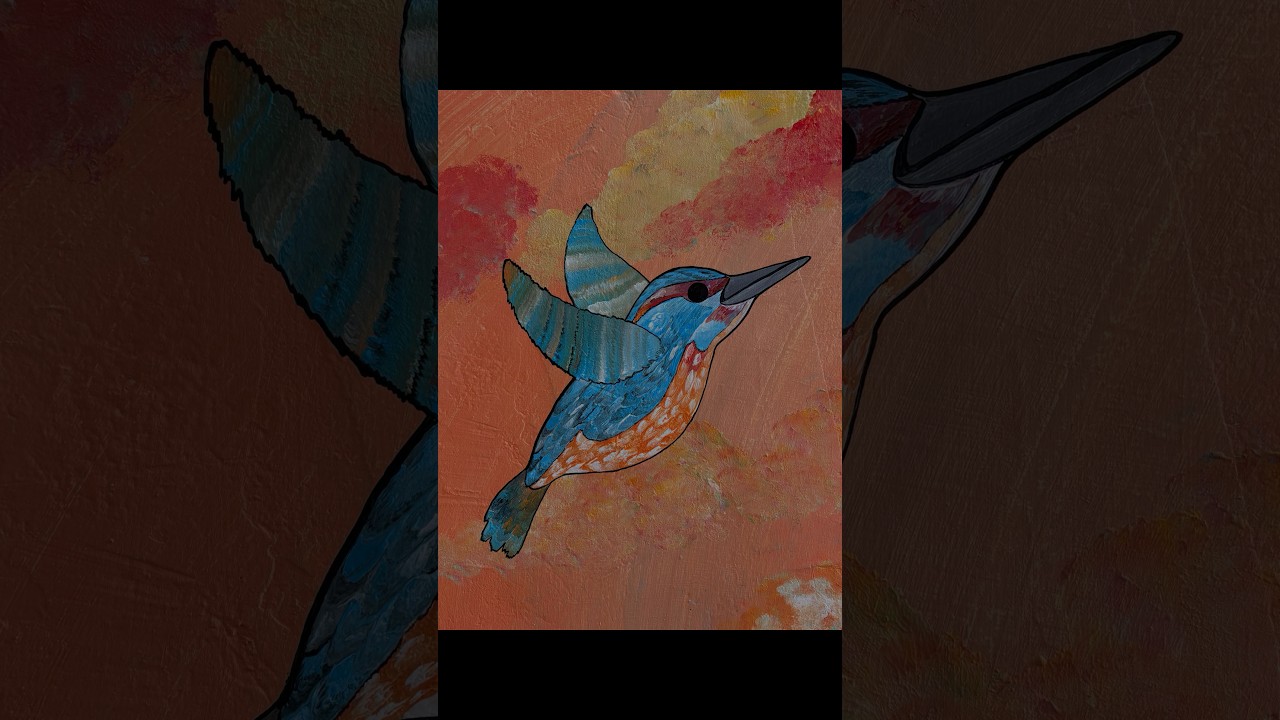 How to colour in kingfisher 