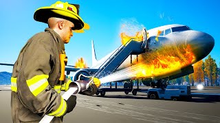 Plane Crash Causes HUGE Fire - Into The Flames Multiplayer