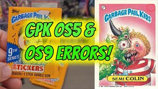 Garbage Pail Kids OS5 & OS9 Error Hunt! Part 1 - OS9 Wax Pack Gum is Cement! 🤮