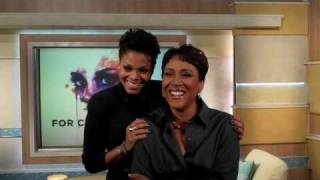 Janet and Robin Behind The Scenes Of GMA Video