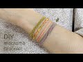 DIY | macrame friendship embroidery bracelet | 마크라메 우정 소원 자수 미산가 팔찌