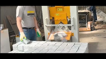 Cube Stone Splitting Machine #PavingStoneCutter #HydraulicStoneSplitter