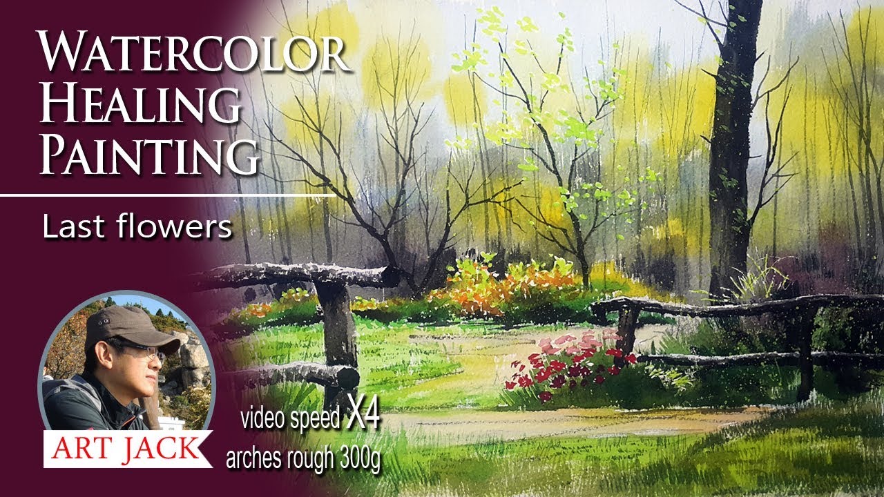 Healing Landscape Watercolor How to Paint 