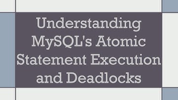 Understanding MySQL
