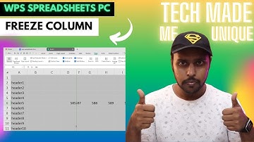 How to freeze column in wps spreadsheets | freeze column in wps spreadsheet pc