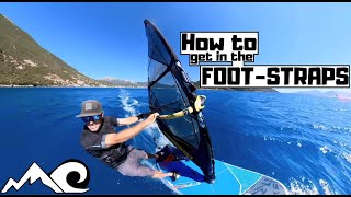 How to get in the foot-straps windsurfing! #insta360 #windsurf