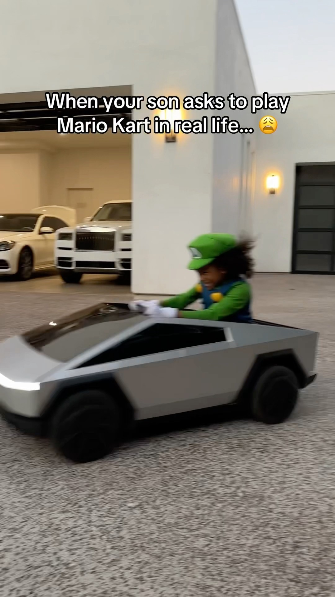 When your son asks to play Mario Kart irl… #shorts #family #luigi #mario