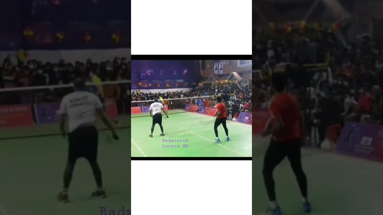 Crazy Outdoor  Badminton Long Rally By BD(Junior) Shuttler Galib / Akib VS Khaled / Salman(Senior)
