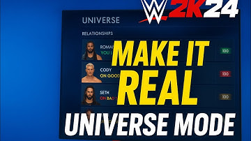 WWE 2K24 How To Make UNIVERSE MODE That Acutally Feels Real