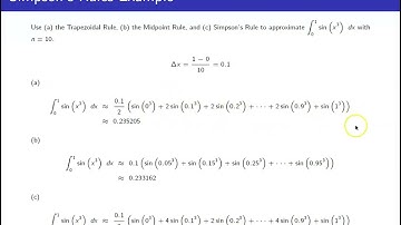 Approximating an Integral with Trapezoidal, Midpoint, and Simpson
