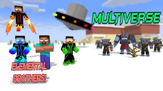 Monster School ELEMENTAL HEROBRINE BROTHER MULTIVERSE Minecraft Animation