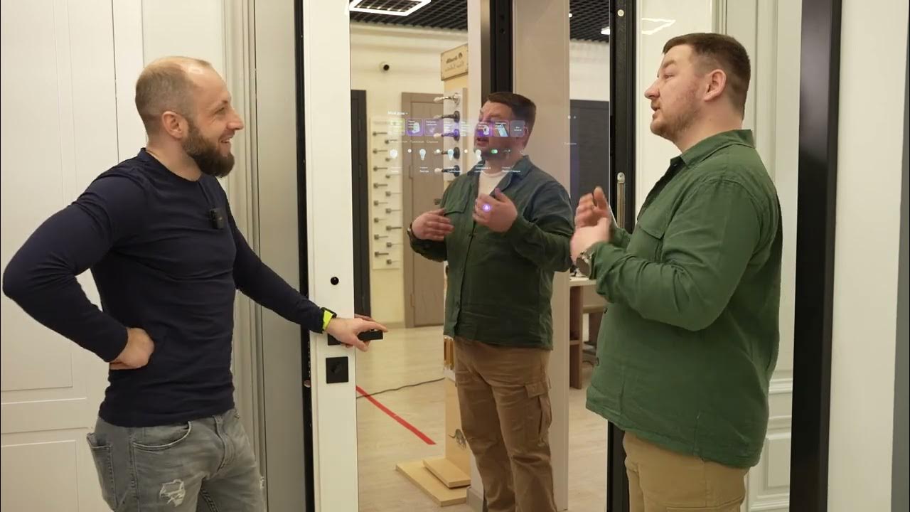 Умная входная дверь с сенсорным смарт зеркалом/смарт дверь/умное ...