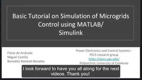 Microgrids Control Simulation #1 -  Case Studies Presentation