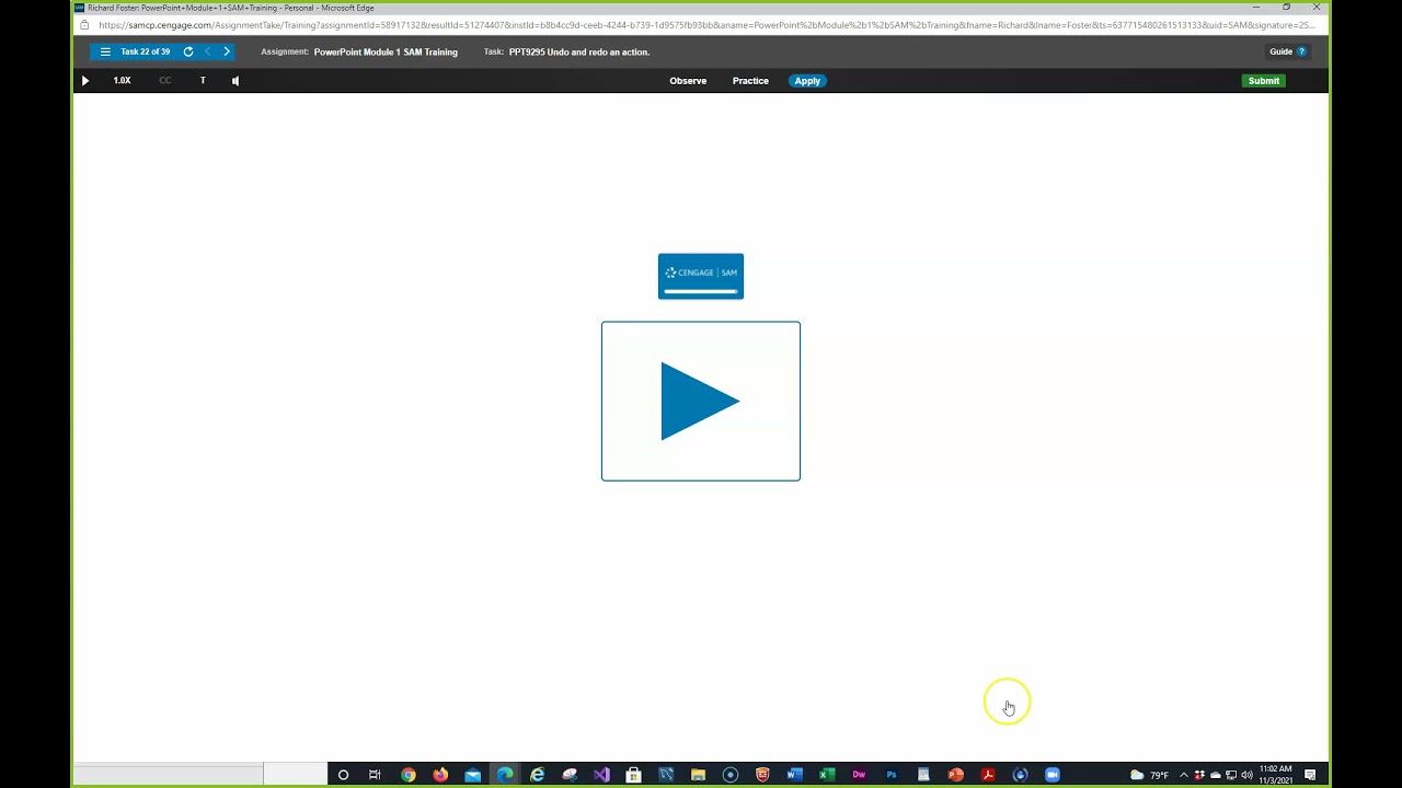 CGS 1060 Cengage PowerPoint Mod 01 Sam Training