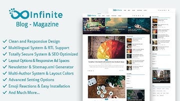 Infinite v4.1.1 - Blog & Magazine Script