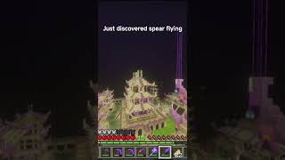 a good alternative to fly when you ran out of rockets #minecraft #minecraftbuilding #shorts