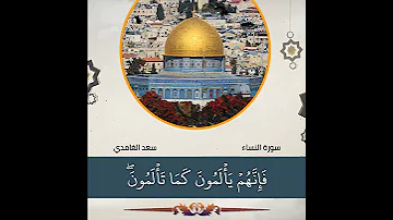 إن تكونوا تألمون فإنهم يألمون كما تألمون وترجون من الله ما لا يرجون 