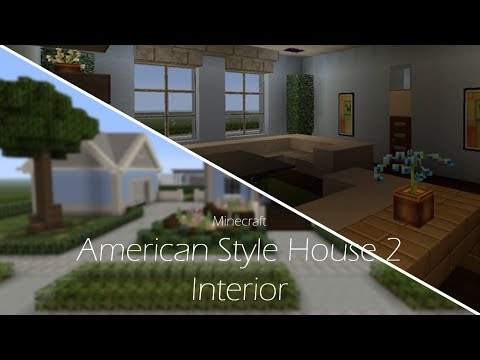Minecraft Ps4 American Style House 2 Interior Youtube