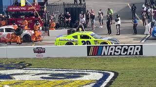 Caution Flag Waves – Carson Kvapil Brings the Field Down Pit Road for Pit Stops!