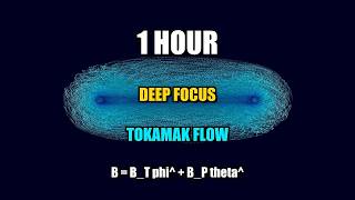 1 HOUR Deep Focus 🌌 Tokamak Flow — Helical Magnetic Field (Torus) #study #ambient #math
