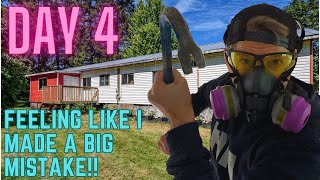Day 4 : Made a BIG MISTAKE!! | Mobile Home Conversion project