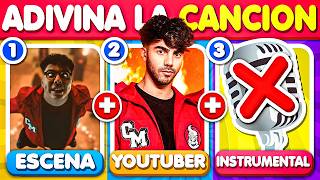 ADIVINA CANCIONES DE YOUTUBERS CON 3 PISTAS (ESCENA + YOUTUBER + INSTRUMENTAL) 🎬🎤🎵 | TriviaTime