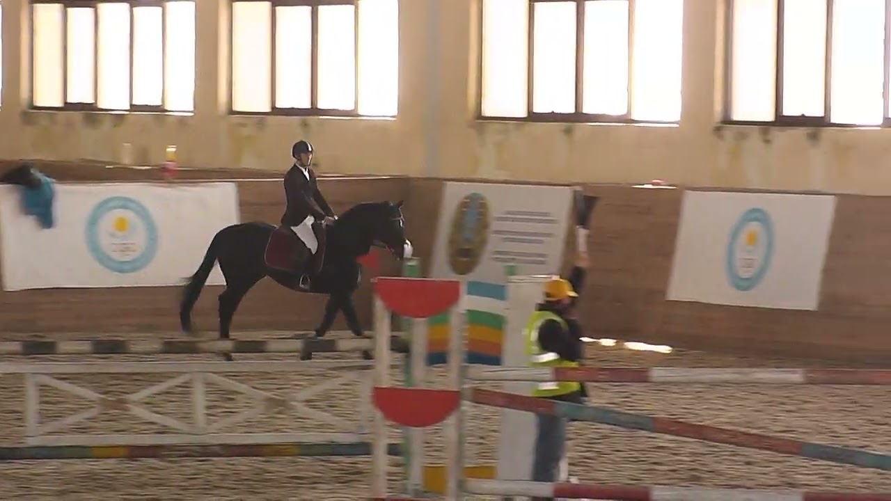 Турсунов Равиль и Крисби, 110-120 см. 3 место League Global Tour Kazakhstan 2022, Алматы, 21-03-22.