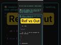 ref out parameter c#| ref out|c sharp ref out|reference parameter #coding #csharp |ref vs out in c#