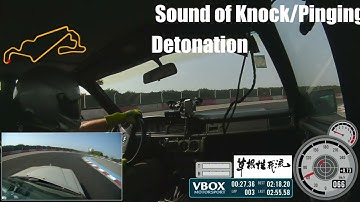 Sound of knock  pinging detonation at track( cause one of fuel pump go bad )