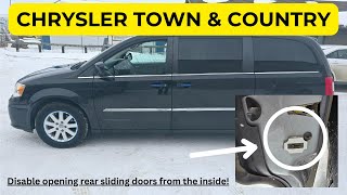 Chrysler Town  Country  How To Engage  Disengage Child Safety Lock 2011  2016
