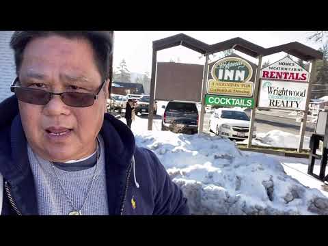 Wrightwood town California driving in the mountains resorts 8K travel and food vlog