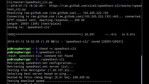 Test internet bandwidth using speedtest-cli
