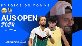 'He embraces being the VILLAIN' 🦹 | Nick Kyrgios Best Bits On Comms - Day 3 Australian Open 2024 🇦🇺