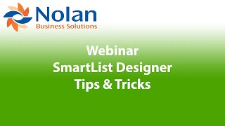 Webinar - SmartList Designer Tips & Tricks